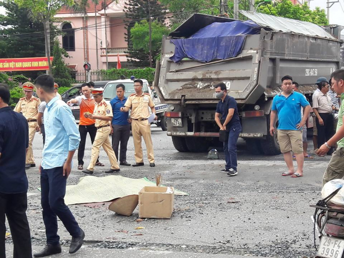 Hiện trường vụ tai nạn.