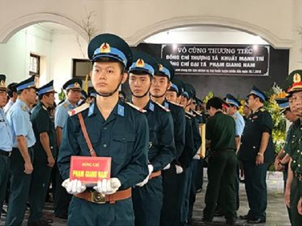 &nbsp;Lễ viếng v&agrave; Lễ truy điệu 2 phi c&ocirc;ng hy sinh tại Nghệ An ch&iacute;nh thức được tổ chức v&agrave;o s&aacute;ng nay 28/7/2018