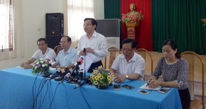 Họp b&aacute;o sai phạm điểm thi tại Sơn La.