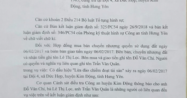Hưng Yên: Ranh giới mong manh giữa hành vi lừa đảo hay trách nhiệm dân sự?