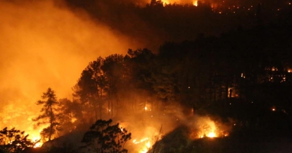 Lửa lại bao trùm núi Nầm trong đêm, hàng trăm người nỗ lực khống chế đám cháy