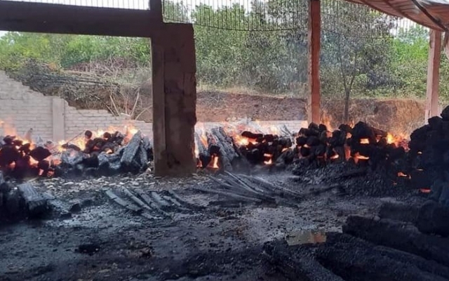 Bà chủ ngất xỉu tại chỗ khi nhìn kho gỗ quý trị giá hàng tỷ đồng cháy thành than