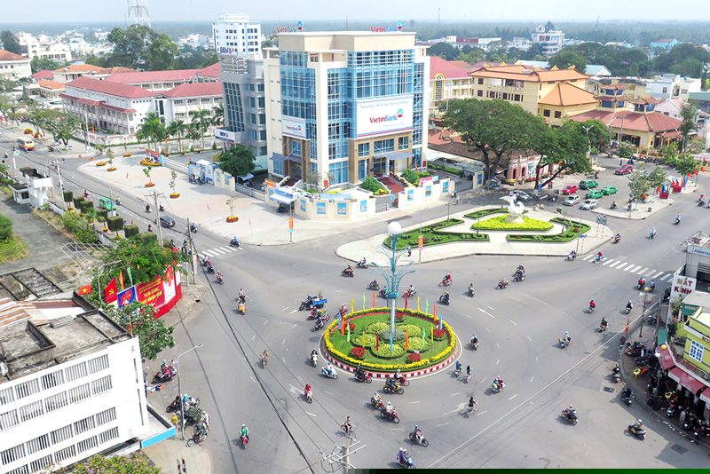 Một góc TP Bến Tre. Ảnh: Báo Đồng khởi