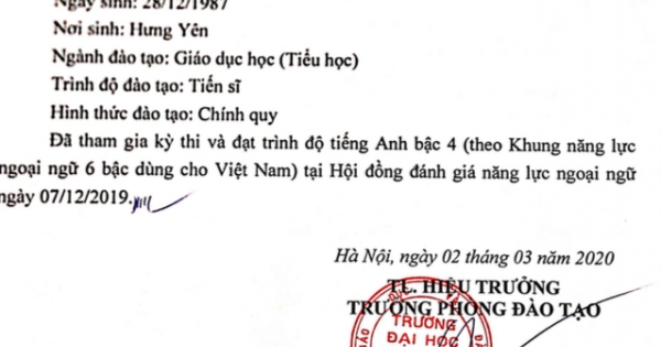 Bộ GD&ĐT thông tin vụ ĐH Sư phạm Hà Nội 2 cấp chứng chỉ ngoại ngữ trái phép