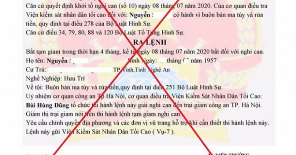 Cụ ông mất 120 triệu đồng vì... bị lừa nhận phải lệnh tạm giam liên quan đến buôn bán ma túy