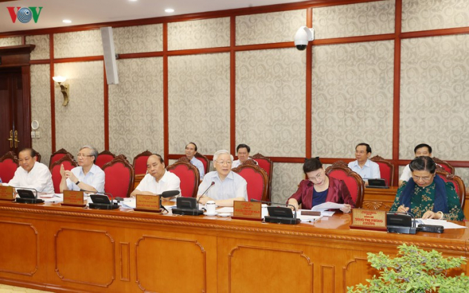 Tổng Bí thư, Chủ tịch nước Nguyễn Phú Trọng phát biểu tại buổi làm việc với Ban Thường vụ Thành uỷ Cần Thơ.