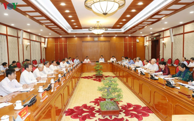 Buổi làm việc của Bộ Chính trị với Ban Thường vụ Thành uỷ Cần Thơ.