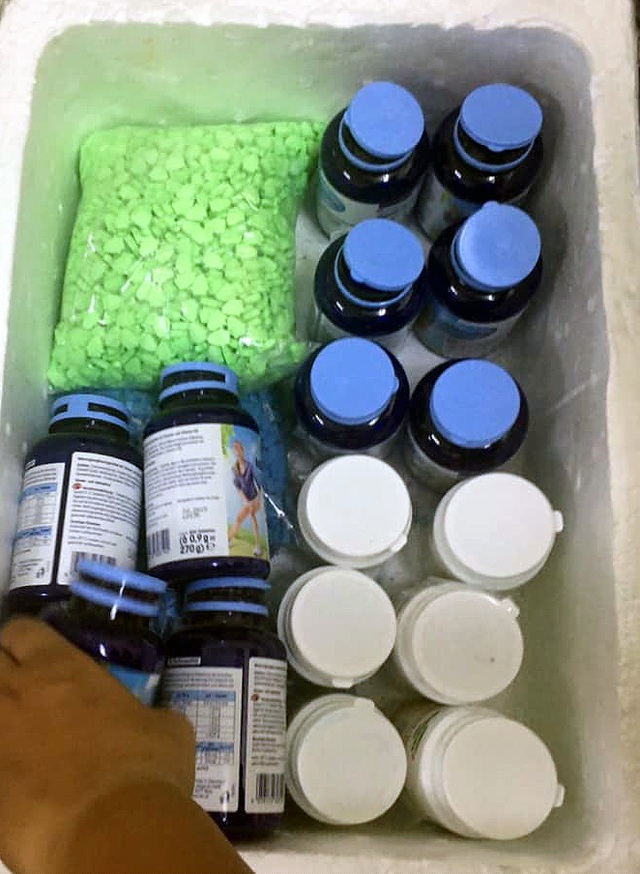 Tang vật công an thu giữ được.