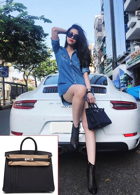 Thu Hằng sắm túi Birkin Officer Limited gần 290 triệu đồng năm 2019. Cô nổi tiếng là tay chơi túi hiệu của showbiz. (Ảnh: Facebook)