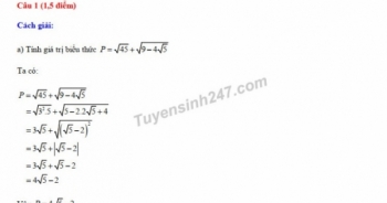 Đáp án đề thi môn Toán vào lớp 10  tỉnh Phú Thọ năm 2020