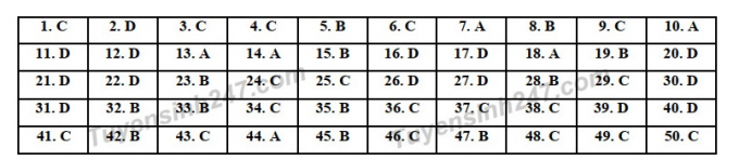 dap-an-de-thi-vao-lop-10-mon-anh-yen-bai