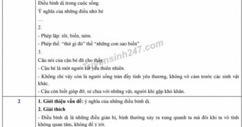 Đáp án đề thi môn Ngữ Văn vào lớp 10 tỉnh Vũng Tàu 2020