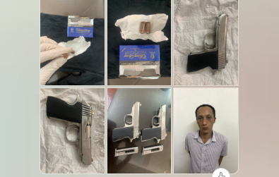 Đối tượng và tang vật vụ tàng trữ, mua bán trái phép vũ khí quân dụng 