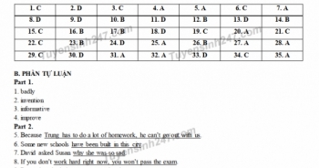 Cập nhật đáp án đề thi môn Anh chiều nay 24/7 vào lớp 10 tỉnh Cần Thơ