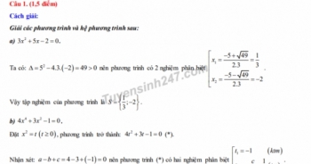 Đáp án thi vào lớp 10 sáng 24/7 môn Toán tỉnh Cần Thơ năm 2020