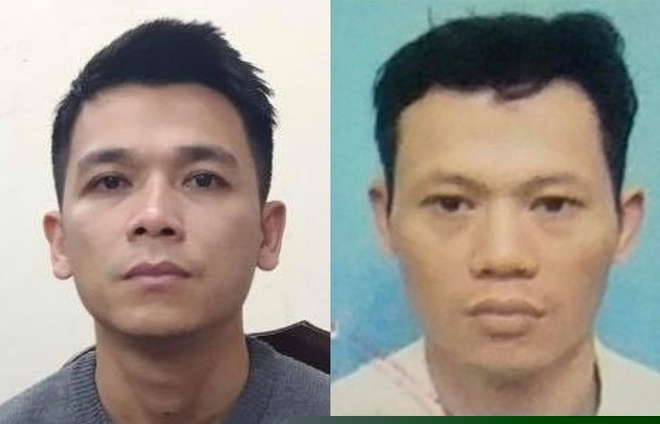 Nguyễn Anh Vũ (trái) và Nguyễn Xuân Quý, 2 trong số 6 bị can. Ảnh: Công an Hà Nội.