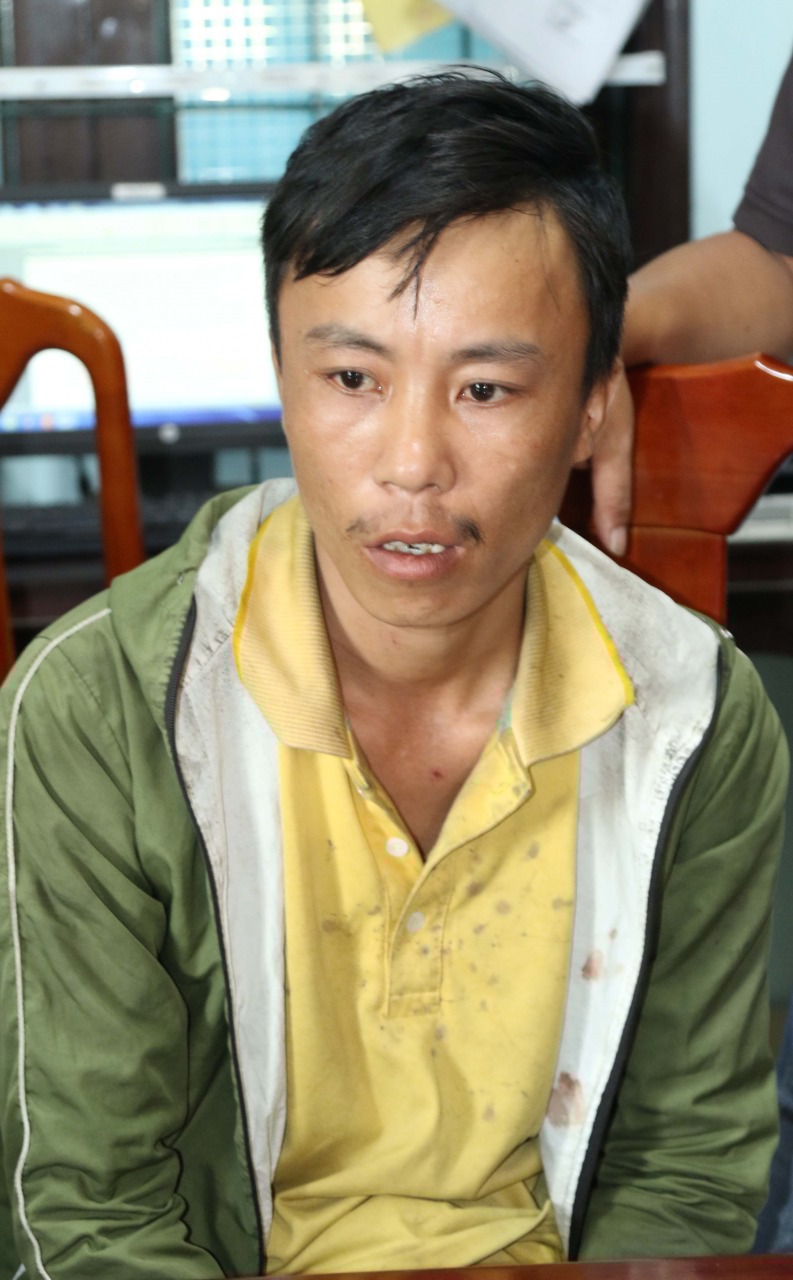 Đối tượng Lê Văn Triễn tại Cơ quan Công an