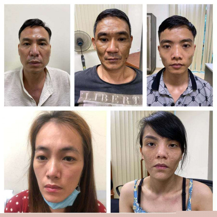 Nhóm đối tượng bị bắt giữ