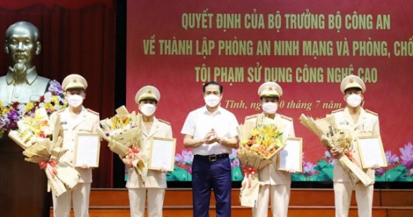 Thành lập Phòng An ninh mạng và phòng, chống tội phạm sử dụng công nghệ cao Công an Hà Tĩnh