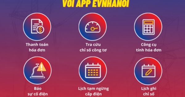 Ngồi nhà vẫn có thể giao dịch với App EVNHANOI