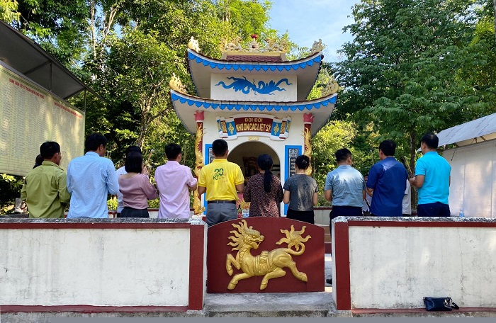 Ngôi miếu khiêm nhường hiện nay, nơi đang thờ cúng các anh hùng liệt sỹ.