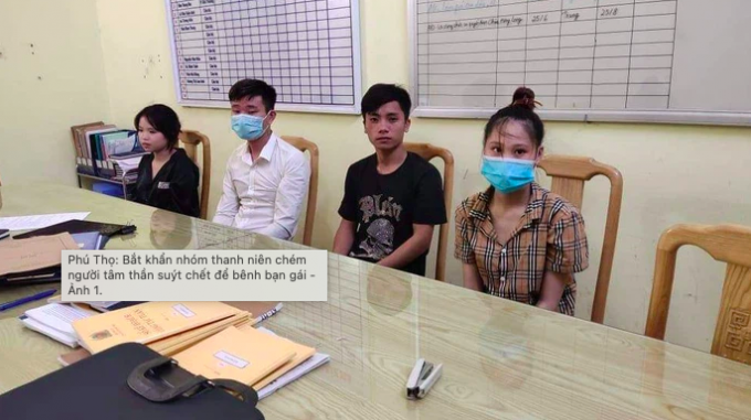 Các đối tượng liên quan được đưa về trụ sở công an để làm rõ.