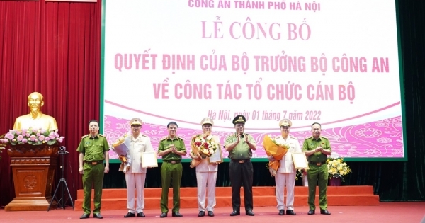 Công bố Quyết định bổ nhiệm 3 Phó Giám đốc Công an thành phố Hà Nội
