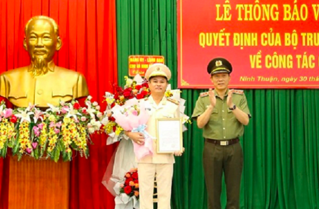 Ninh Thuận và Khánh Hoà có tân Giám đốc Công an tỉnh
