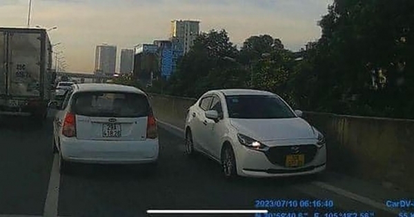 Nữ tài xế đi ngược chiều trên vành đai 3 bị xử phạt 16 - 18 triệu đồng