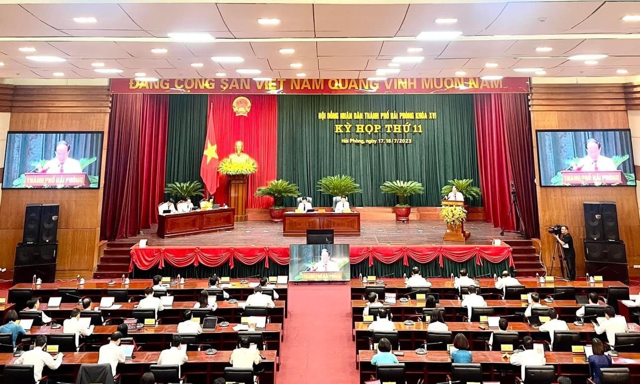 Quang cảnh Kỳ họp  thứ 11 HĐND TP Khóa 16 sáng ngày 17/7