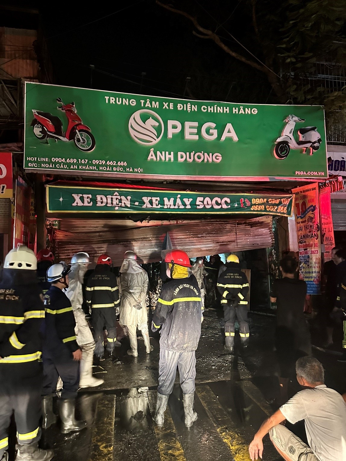 Hiện trường vụ cháy tại hộ gia đình