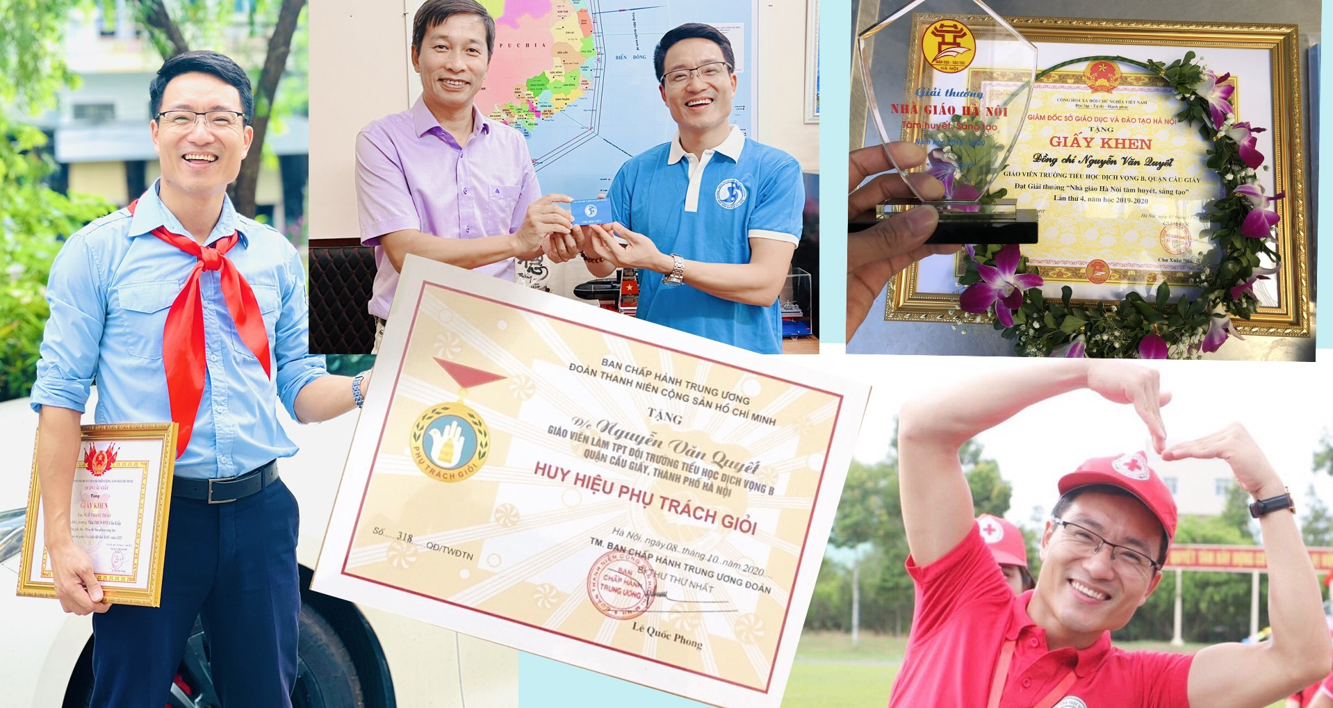 T&acirc;m niệm của thầy Quyết l&agrave; cố gắng chia sẻ, t&igrave;m mọi c&aacute;ch để vận động, gắn kết, chia sẻ kinh nghiệm với đồng nghiệp.