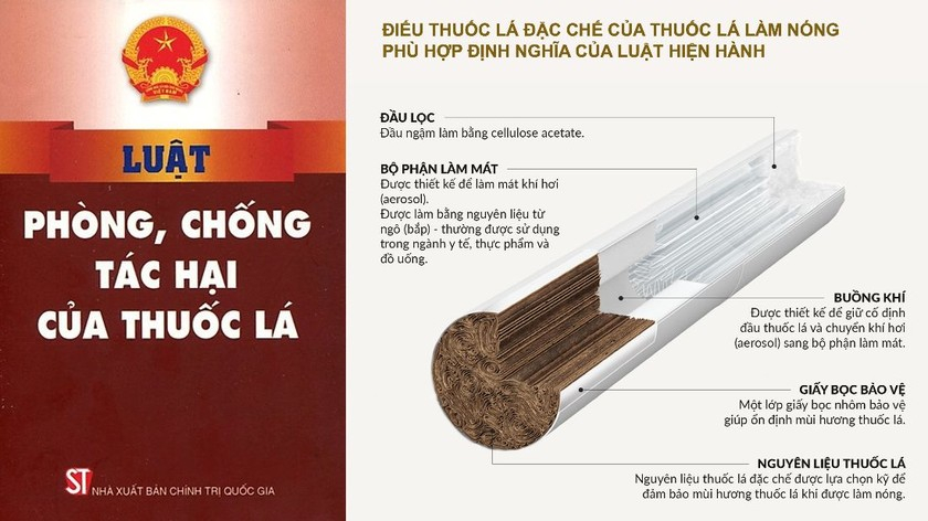 TLLN chứa nguyên liệu thuốc lá, phù hợp với định nghĩa của luật hiện hành tại Việt Nam