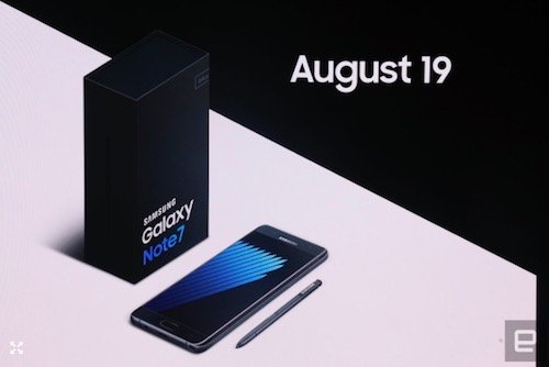 Samsung Galaxy Note 7 ch&iacute;nh thức ra mắt