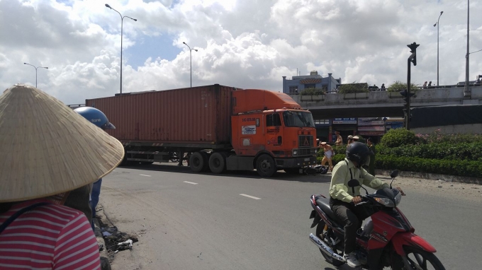 Hiện trường vụ tai nạn.