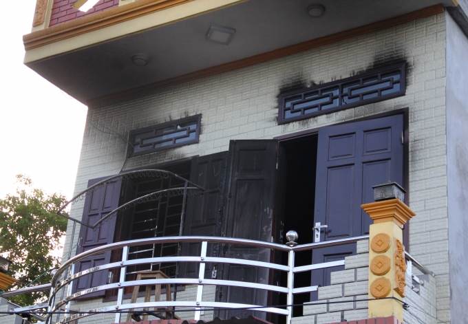 Hiện trường vụ ch&aacute;y. Ảnh: Hải An.