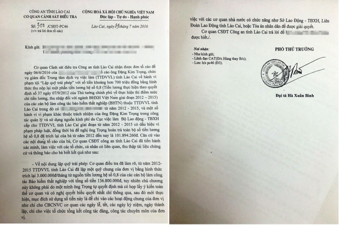 Kết luận của C&ocirc;ng an tỉnh L&agrave;o Cai liệu đ&atilde; xem x&eacute;t đầy đủ c&aacute;c nội dung tố cao hay đang c&oacute; dấu hiệu