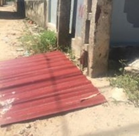 Hiện trường nơi xảy ra vụ việc.