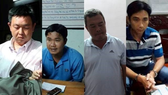 Anh, Minh, Duy v&agrave; Cần, chuy&ecirc;n nhận tiền hối lộ, bảo k&ecirc; doanh nghiệp. Ảnh&nbsp;M.A