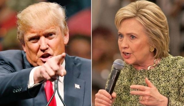 B&agrave; Hillary Clinton v&agrave; &ocirc;ng Donald Trump. Ảnh: EPA