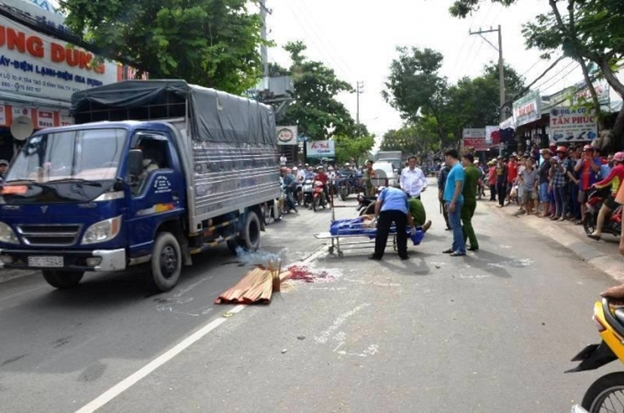 Hiện trường vụ tai nạn.