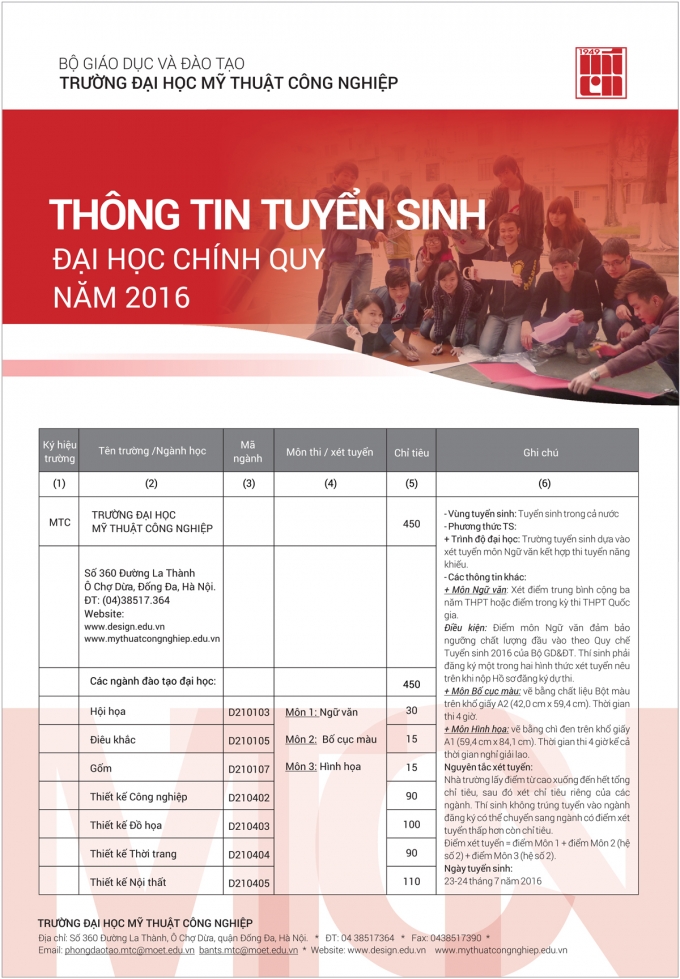 Trường ĐH đầu ti&ecirc;n tại miền Bắc c&ocirc;ng bố điểm chuẩn 2016