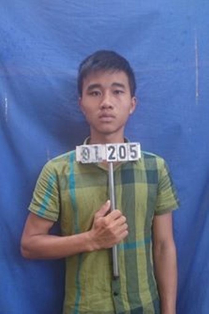 Đối tượng Thắng tại cơ quan điều tra.