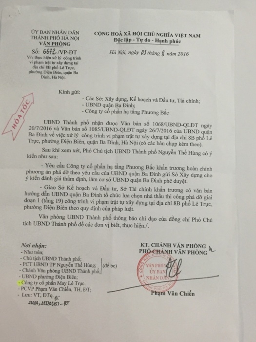 Vụ nh&agrave; 8B L&ecirc; Trực: Cần sự minh bạch v&agrave; tr&aacute;ch nhiệm!