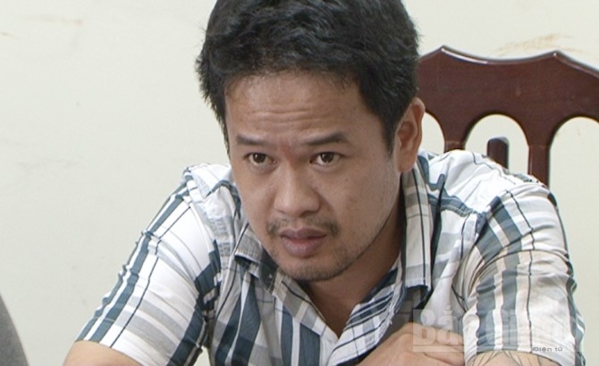 Đối tượng Bắc tại cơ quan C&ocirc;ng an (Ảnh Xu&acirc;n Sơn - B&aacute;o Bắc Giang)