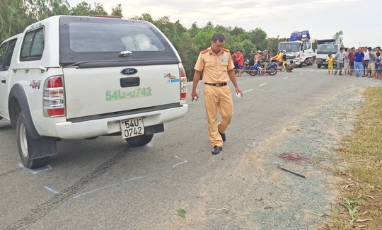 Hiện trường vụ tai nạn.