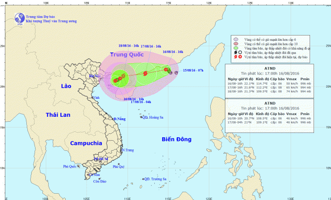 Dự b&aacute;o đường đi của hai &aacute;p thấp nhiệt đới. Ảnh: nchmf.gov.vn