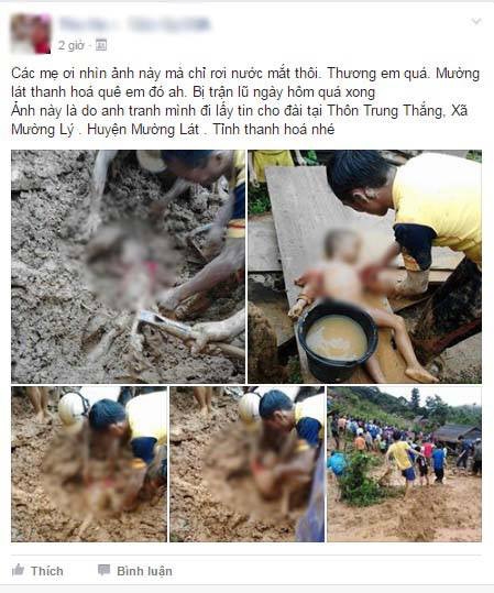 Đau đớn khi nh&igrave;n em b&eacute; Thanh H&oacute;a 5 tuổi bị v&ugrave;i trong đất lũ
