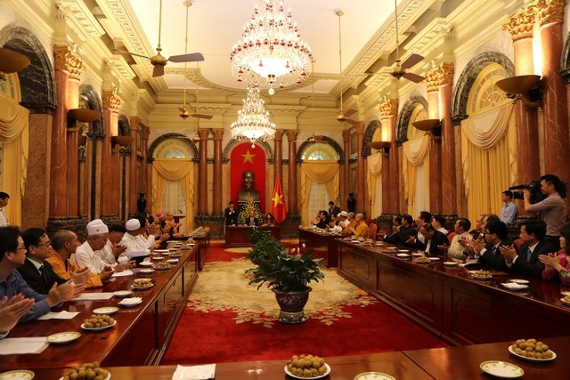 &nbsp;Quang cảnh buổi tiếp đ&oacute;n.