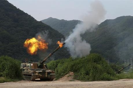 Ph&aacute;o tự h&agrave;nh của qu&acirc;n đội H&agrave;n Quốc. (Ảnh: Yonhap)